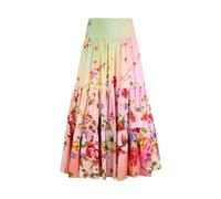 Roberto Cavalli - Jupe Midi à Imprimé Fleurs de Miami - Femme - Jupes - Multicolore - Taille: 40 FR