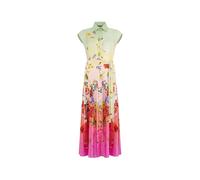 Roberto Cavalli - Longue Robe en Soie avec Imprimé Fleurs de Miami - Femme - Robes - Multicolore - Taille: 36 FR