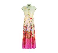 Roberto Cavalli - Longue Robe en Soie avec Imprimé Fleurs de Miami - Femme - Robes - Multicolore - Taille: 40 FR
