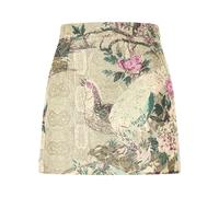 Roberto Cavalli - Minijupe avec Imprimé Oiseau Oriental - Femme - Jupes - Beige - Taille: 36 FR