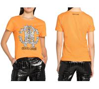 Roberto Cavalli Rc Lynx-Print Monogram T-Shirt En Coton Top Lounge Iconique