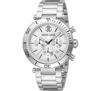 Roberto Cavalli RC5G128M0045 Montre analogique à Quartz pour Homme avec Bracelet en Acier Inoxydable, Gris Argent, Mode