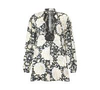 Roberto Cavalli - Robe Mini à Imprimé Floral et Dentelle - Femme - Robes - Noir - Taille: 36 FR