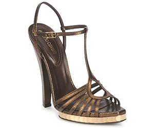 Roberto Cavalli Sandales à talon QDS627-PM027 in Doré 38