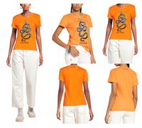 Roberto Cavalli Serpent Imprimé Monogram Coton T-Shirt Salon Emblématique L