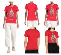 Roberto Cavalli Serpent Imprimé Monogram Coton T-Shirt Salon Iconic Shirt