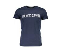 Roberto Cavalli - T-shirt en coton bleu - Homme - Tops - Bleu - Taille: 2XL