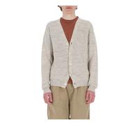 Roberto Collina - Cardigan tramato in cotone-lino - Homme - Pulls - Gris - Taille: L