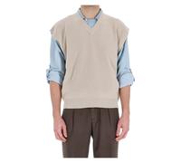 Roberto Collina - Gilet scollo V in cotone - Homme - Pulls - Gris - Taille: XL