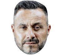 Roberto De Zerbi (Beard) Big Head. Masque Plus Grand Que Nature.