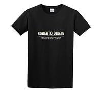 Roberto Duran Manos DE Piedra Boxing Legend Men's T-Shirt Unisex Black Cotton Hip Hop Print Tee Shirts 3XL