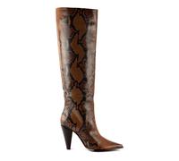 Roberto Festa - Bottes à Talons Hauts en Cuir Imprimé Serpent - Femme - Chaussures - Brun - Taille: 36 EU