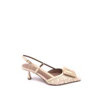 Roberto Festa - Chanel Slingback Pump - Femme - Chaussures - Beige - Taille: 40 EU