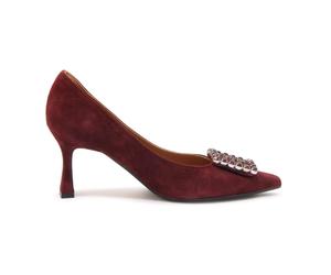 Roberto Festa - Escarpins à Talons Hauts en Daim Bordeaux - Femme - Chaussures - Violet - Taille: 36 EU