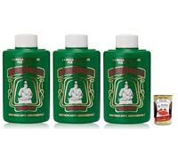 ROBERTS Borotalco Poudre fraîche Talc Bocal - 3x 200 gr Naturelle Absorbe efficacement l'humidité, rafraîchit et adoucit la peau, particulièrement adapté aux peaux sensibles + Italian Gourmet polpa