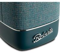 Roberts Enceinte Bluetooth Beacon 325 - Portable, Rechargeable, autonomie 12h, Deux radiateurs de Basses passifs, Design Vintage, Bluetooth, Streaming, entrée aux, Garantie 2 Ans Bleu Sarcelle