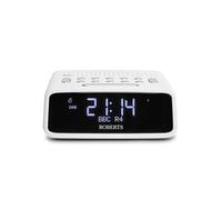 Roberts ORTUSDAB Radio-réveil numérique FM/Dab/Dab+ avec Grand écran LCD VA Blanc