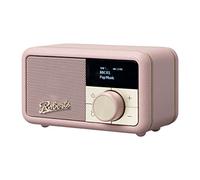 ROBERTS Radio Revival Petite - Radio Portable compacte avec Dab+/FM/Bluetooth, 20 h d'autonomie, entrée auxiliaire, radiateur Passif, Rose Sombre