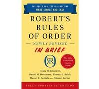 Roberts Rules of Order Newly Revised In Brief 3rd edition by Shmuel Gerber Shmuel Gerber (Auteur)