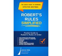 Robert's Rules Simplified: Pocket Guide to Robert's Rules of Order