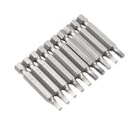 Robertson Sq1sq5 Lot de 10 embouts de tournevis à tête carrée avec tige de tournevis en alliage d'acier compatible avec embouts hexagonaux 50 mm et 65 mm de longueur magnétique 1/4 (50 mm SQ2)