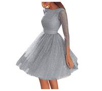 Robes de mariée - Robe de mariée pour femme - Grande taille - Sans dos - Manches 3/4 avec paillettes - Élégante princesse - Danse - Vêtements sexy - Couleur unie - Étoiles impressionnantes - Jupe en