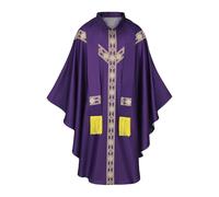Robes de pasteur pour hommes,Tenue ecclésiastique prêtre avec auberge de cachemire | Robe de pasteur à col rond et vêtements liturgiques - Pour hommes, prière, église, mariage, vacances, fête