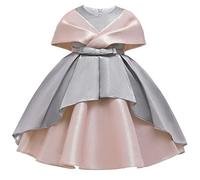 Robes de Princesse Tulle Manches Courtes Robe d'anniversaire Ceremonie Mariage Fête Jupe de Fille Dress Été Robe Fille de Princesse Robes Soiree Bowknot pour La Fête Anniversaire 6-17 ans