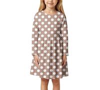 Robes d'été décontractées à manches longues pour filles, imprimé floral et pois, pour tout-petits de 3 à 11 ans, tenue élégante et mignonne pour l'école, les jeux en plein air, au quotidien/A