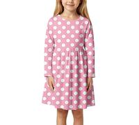 Robes d'été décontractées à Manches Longues pour Filles, imprimé Floral et Pois, pour Tout-Petits de 3 à 11 Ans, Tenue élégante et Mignonne pour l'école, Les Jeux en Plein air, au Quotidien