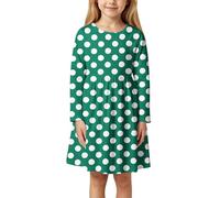 Robes d'été décontractées à manches longues pour filles, imprimé floral et pois, pour tout-petits de 3 à 11 ans, tenue élégante et mignonne pour l'école, les jeux en plein air, au quotidien#Y