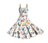 Robes d'été pour femmes 2025 printemps/été imprimé artistique robe de vacances décontractée robe blanche pour femmes, Rose - 1, 6XL