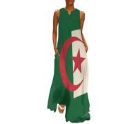 Robes D'Été pour Femmes Robe Longue Imprimée D’Été pour Femme sans Manches avec Poches Cachées Idéale Plage, Fête Et Voyage Algérie