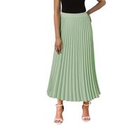 Robes d'hiver pour femmes grandes tailles avec taille haute volants robes courtes femmes festives, Vert clair., S