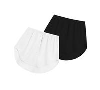 Robes d'invitées de mariage pour femmes, extension de chemise réglable, amovible, jupe mi-longue avec 2 robes longues pour femme, Noir , XXL