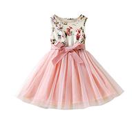 Robes Enfant Fille Ceremonie Robe Fluide Femme Manches Longues Col Rond Brodé Sequins Kids Floral Princess Dress Princesse Couches Tulle Robes Robe Fête Anniversaire