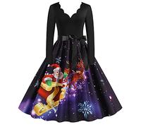 Robes Femmes Halloween Citrouille Vintage Imprimé Dentelle Manches Courtes Grande Jupe Swing Chic Vêtements Deguisement Noël Femme Robe de Cocktail Pas Cher (S - 2XL)