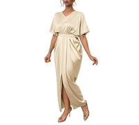 Robes Femmes Rondes Robes Petite Tendance Fluide Fendue Dénudée Mère Guinguette Multicolore Arabe Sequin Saint Seconde Crop Camouflage Organza Haut Abordable Lainage