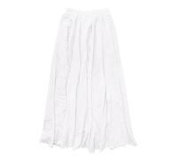 Robes festives pour invités de mariage Style jupe Coton Robe longue élastique Lin Femmes Maxi Bohème Taille Robe Femme Robe Blanche Femme Bureau d'État civil, Blanc., M