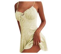 Robes formelles pour femmes, robe maxi couleur sans manches, robe d'été pour femmes, robe d'été pour femmes, robes d'invitées de mariage pour femmes, jaune, XL