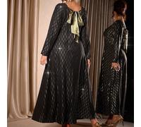 Robes grande taille pour Halloween, intemporelles, gothiques avec une touche de Wednesday Addams (esthétique de Wednesday), l'ambiance des Addams (pas la famille) 0XL,1XL,2XL,3XL,4XLImprimés aléatoire