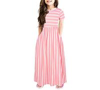 Robes imprimées à manches pour enfants et bébés - Robe courte rayée pour filles - Robe et jupe courte léopard (rose, 2-3 ans)