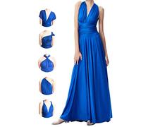 Robes infinies pour demoiselles d'honneur, robes d'invités de mariage pour femmes, robe portefeuille grande taille, robes longues convertibles multivoies, Royal Blue, Taille Unique