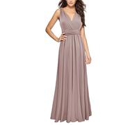 Robes maxi pour femmes, robe portefeuille longue 2025, robes multivoies pour demoiselles d'honneur, robes d'invitées de mariage, robes pour femmes, taille S à XL, robe noire pour femmes, kaki, S
