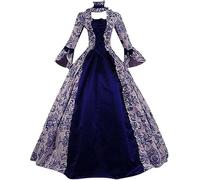 Robes médiévales pour femme élégantes et vintage, style rétro, col carré, robes de carnaval grandes tailles, déguisement d'Halloween pour Halloween, palais Queen gothique soirée fête