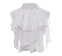 Robes médiévales vertes pour femmes hommes dentelle médiévale blanche avec style rétro français accessoires d'Halloween vêtements mes héros Acadamia Cosplay Costumes, Blanc., taille unique