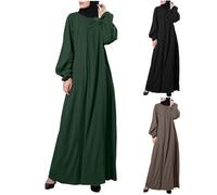 Robes musulmanes pour femme - Robe rétro musulmane - Caftan Abaya - Dubaï - Robe Ramadan - Moyen-Orient - Ethnique Saoudite - Robe arabe afghane - Vêtement islamique arabe, 01# Vert., M