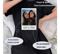 Robes personnalisées sur mesure avec des noms, des messages ou des images - le cadeau parfait pour les anniversaires, les anniversaires de mariage et les occasions spéciales ! L,M,S,XL,XXLPortrait,Let