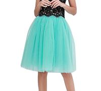 Robes pour femmes, jupes en tulle, longueur genou, longues pour adultes, tutu, superposées, jupe midi de bal, robes maxi pour femmes, vert menthe, L
