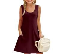 Robes pour filles pour un usage quotidien, robe trapèze florale sans manches avec poches pour filles de 4 à 14 ans, parfaite pour les tenues décontractées du printemps et de l'été (4-5 Years)